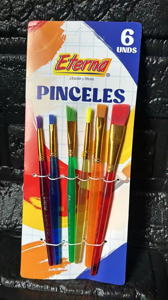 Pinceles Eterna Neon X6 Unidades
