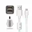 Cargador Usb De Carro 12v/24v Sg-23c V8 Speed