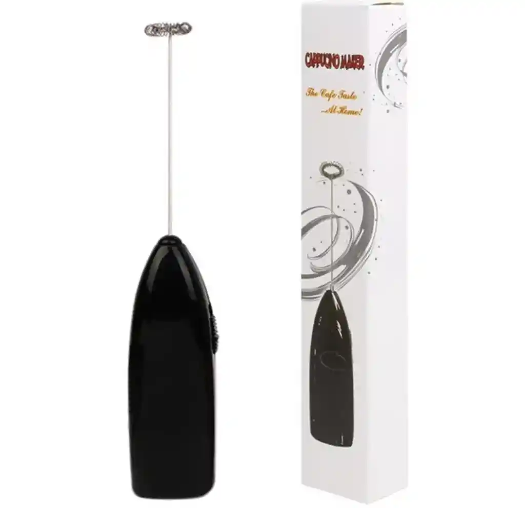 Batidor Electrico Portatil Mezclador Agitador Cappuccino Voltaje Bateria Aa Color Negro