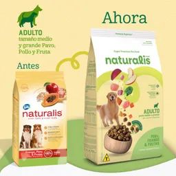 Naturalis - Perros Adultos Pollo, Pavo Y Frutas 12kilos
