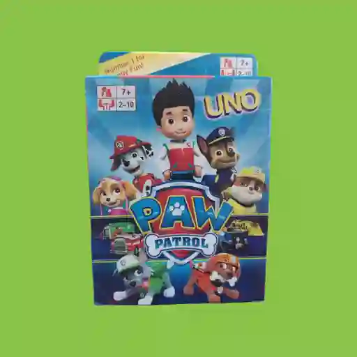 Juego De Cartas Uno Temática Paw Patrol Juego De Mesa