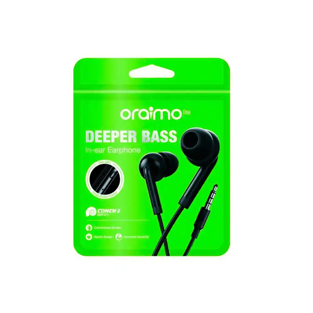 Audífonos Manos Libres 3.5mm Conch 2 Oraimo Blancos