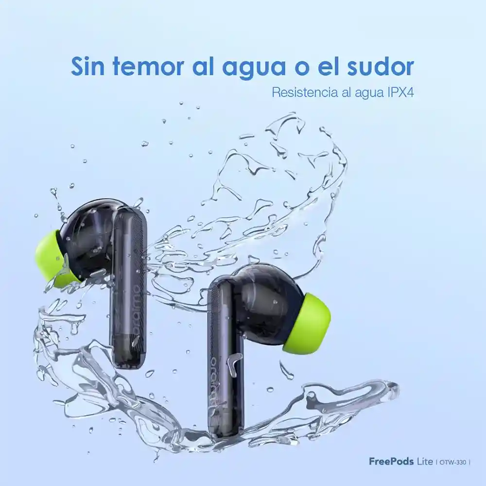 Audífonos Inalámbricos Bluetooth 5.3 Freepods Lite Oraimo Azul Claro