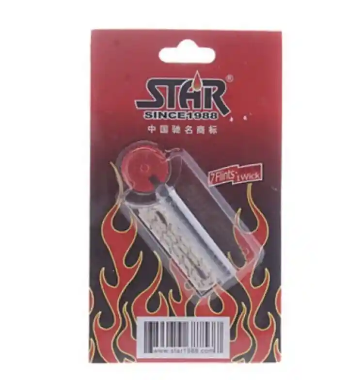 Recargas De Piedras De Pedernal Star 7 X Flint For Clipper And 1 Wick.