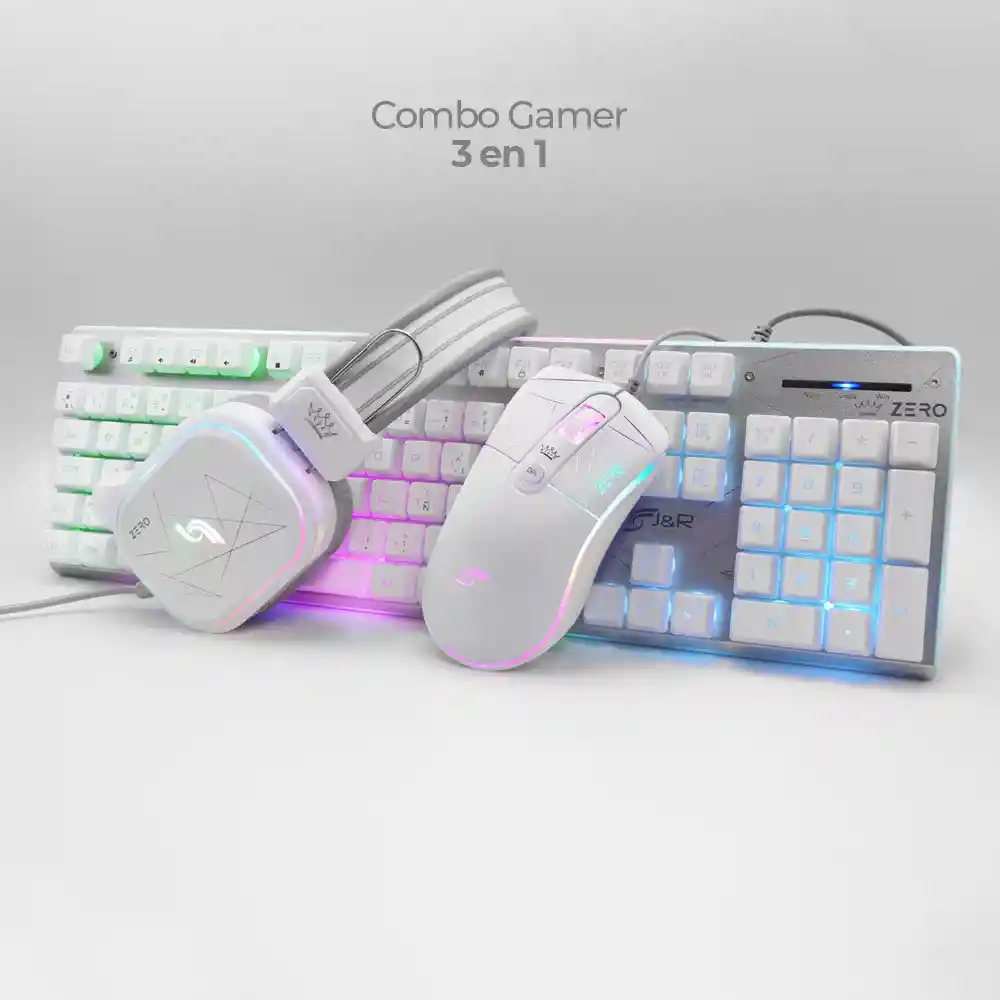 Combo Gamer Teclado + Mouse + Diadema Pro Zero Original Ctmgjr-016