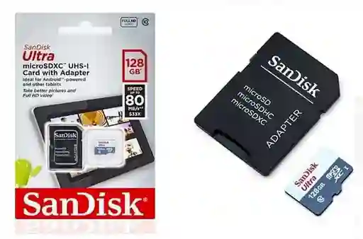 Memoria Micro Sd 128gb Sandisk Original Con Adaptador