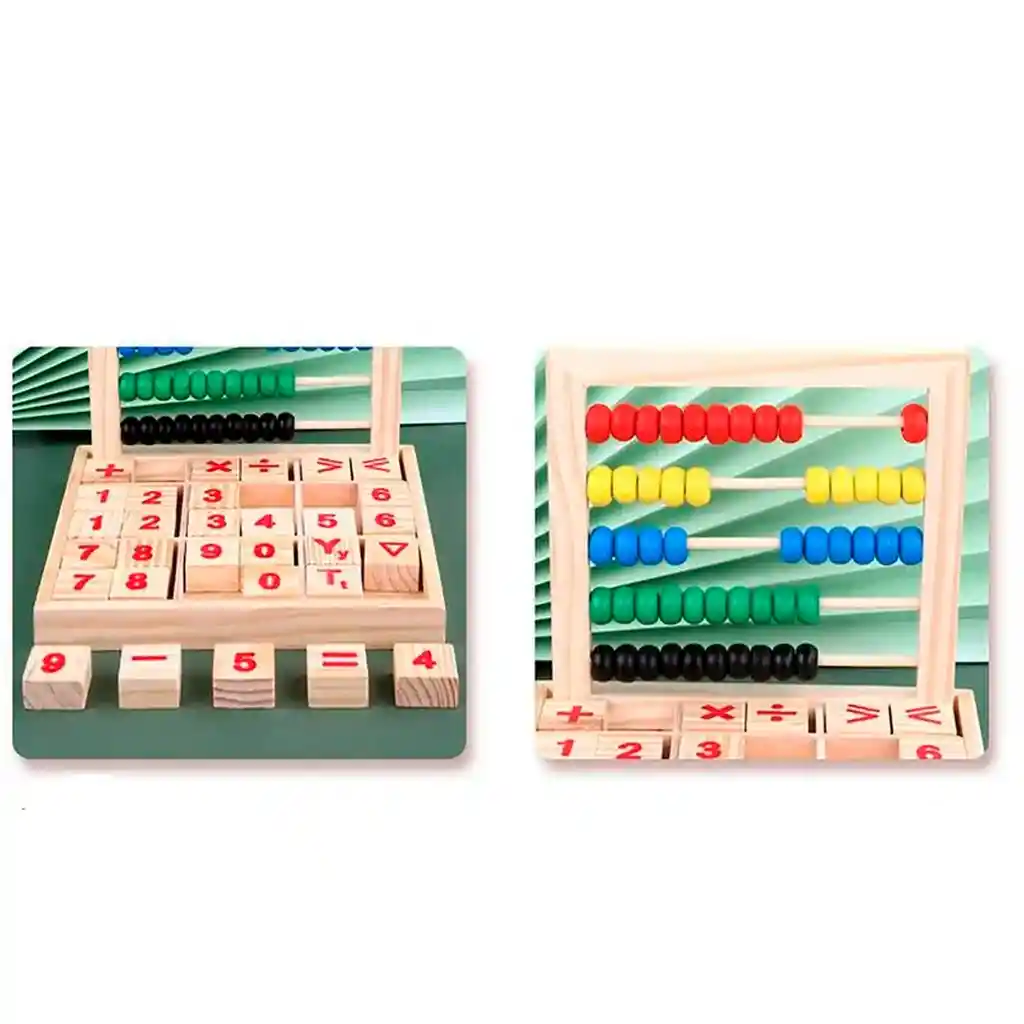 Abaco Matematico Bloques Madera Estudio Niños Abacus Aprende