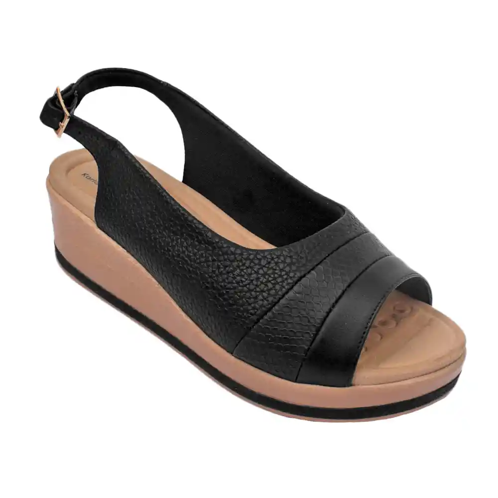 Calzado Zapato Mujer Casual Sandalia Dama Karla Chacon Eliana Negro40