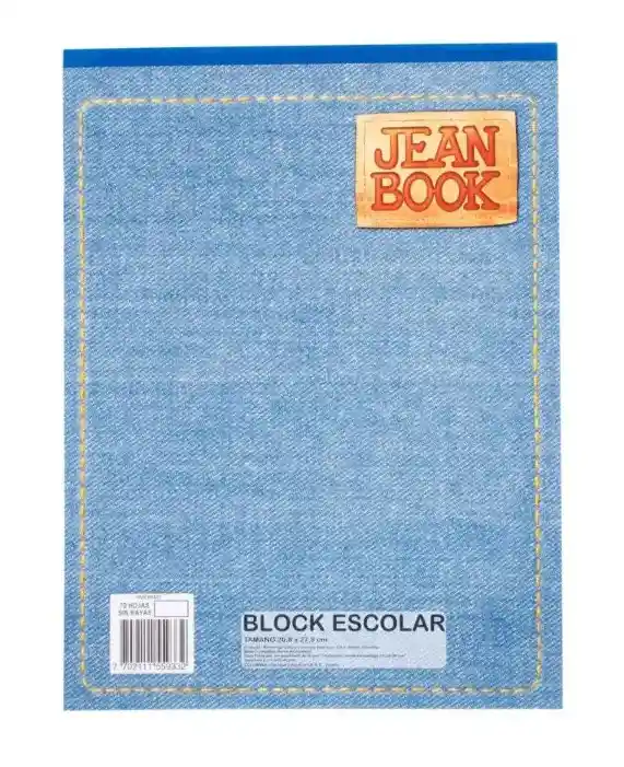 Block Carta Jean Book Cuadriculado