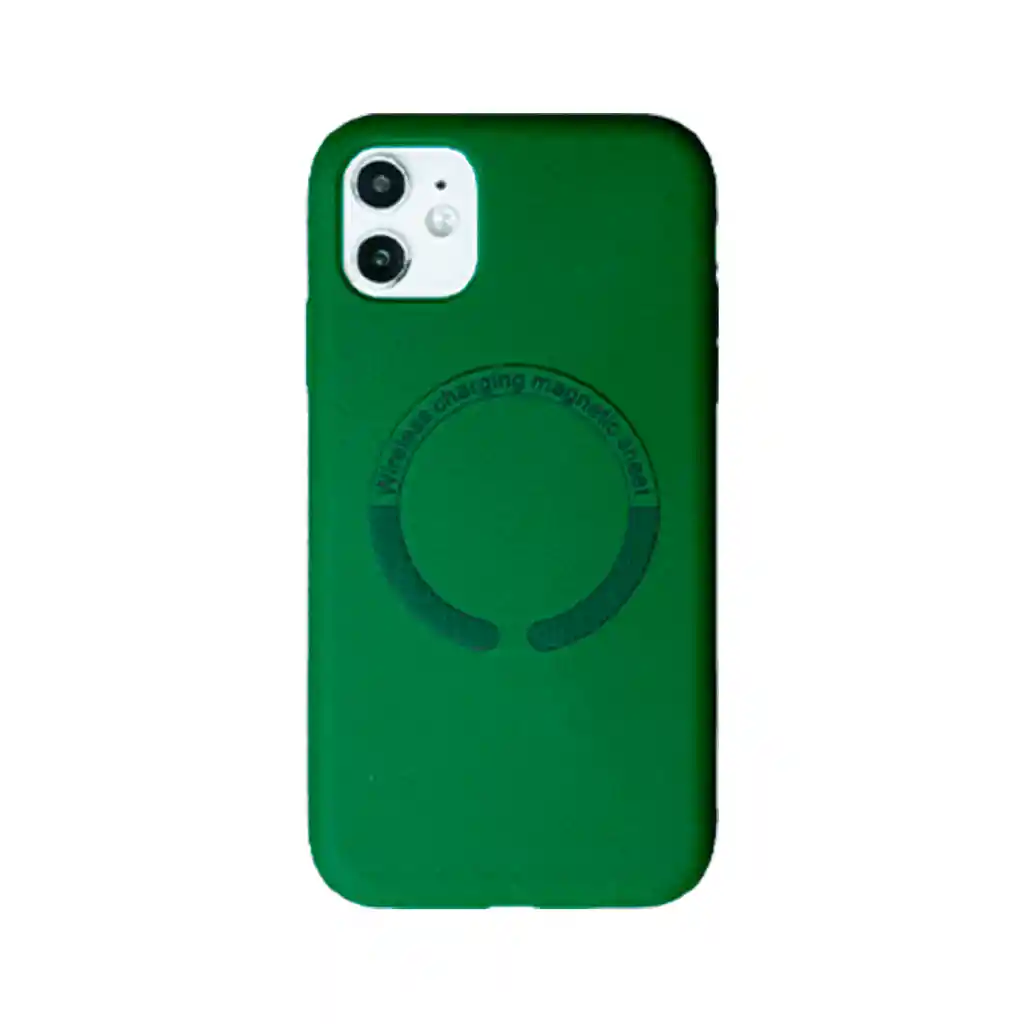 Estuche Iphone 11 Silicone Magsafe (verde)