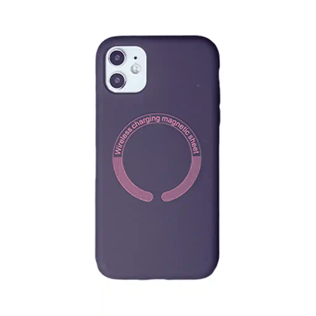 Estuche Iphone 14 Pro Silicone Magsafe (morado)