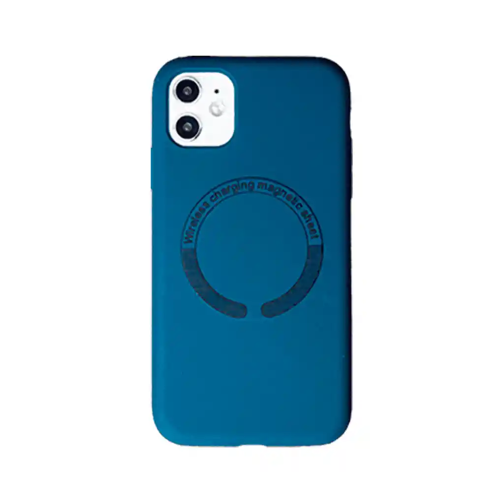 Estuche Iphone 14 Pro Silicone Magsafe (azul)
