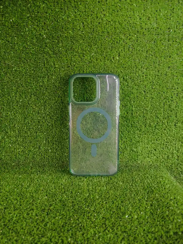 Iphone 15 Pro Max | Case Rigido | Mag Safe | Carcasa Protectora | Full Proteccion | Space Borde Verde