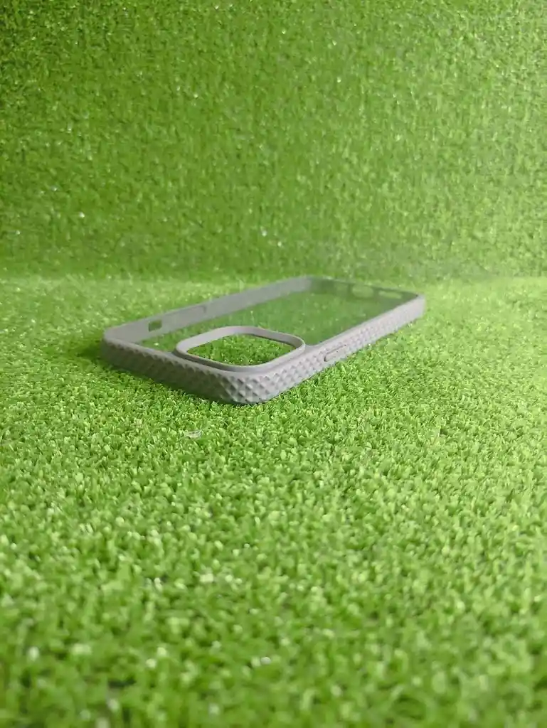 Iphone 12 Pro Max | Case Rigido | Forro Fashion | Carcasa Protectora | Full Proteccion | Space Borde Gris