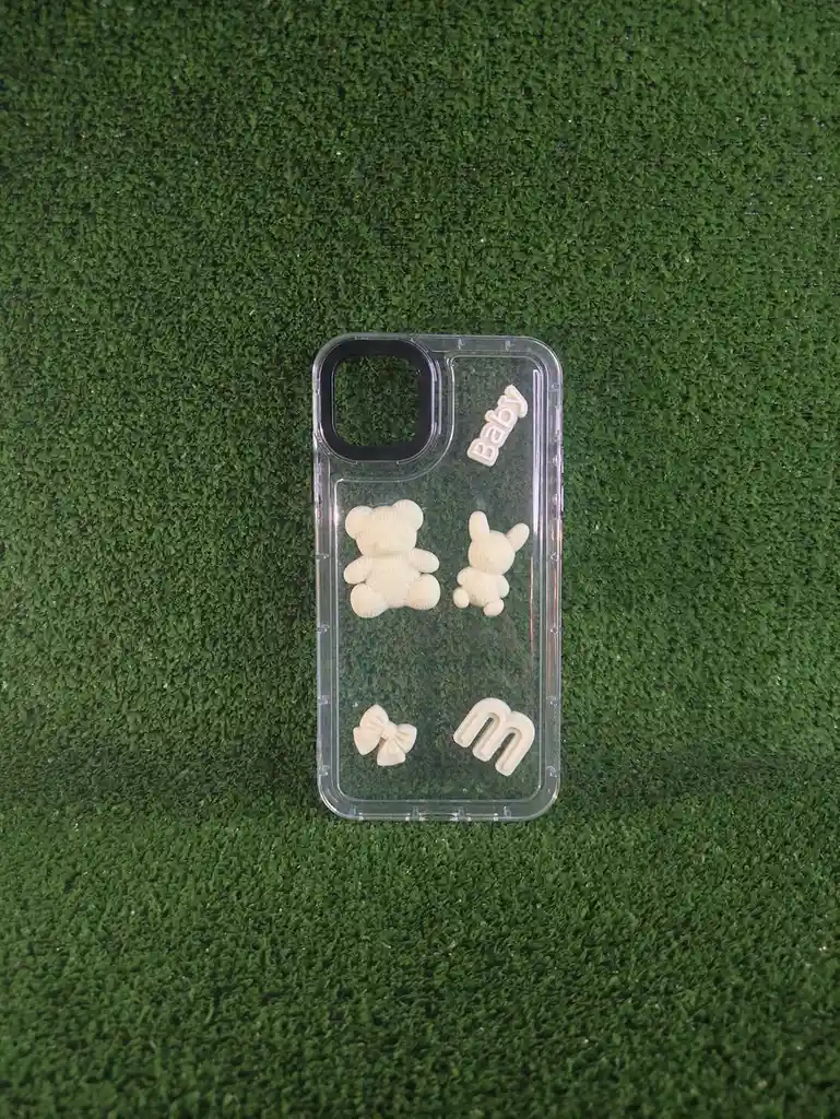 Iphone 11 Pro Max | Case Rigido | Forro Fashion |carcasa Protectora | Full Proteccion | Osito 3d