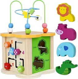 Cubo Para Bebes Madera Didactico Multifuncional Montessori