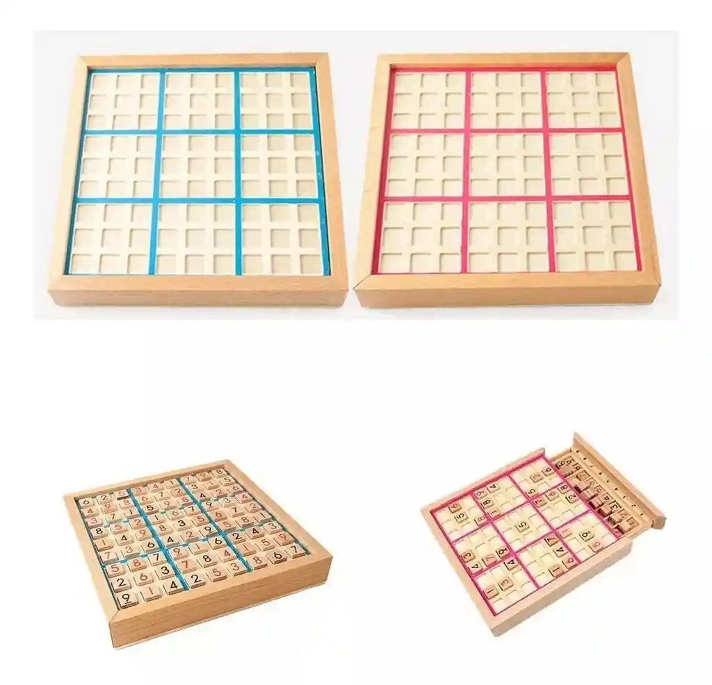 Sudoku Madera Juego Mental Matematico Numeros 100 Ejercicios