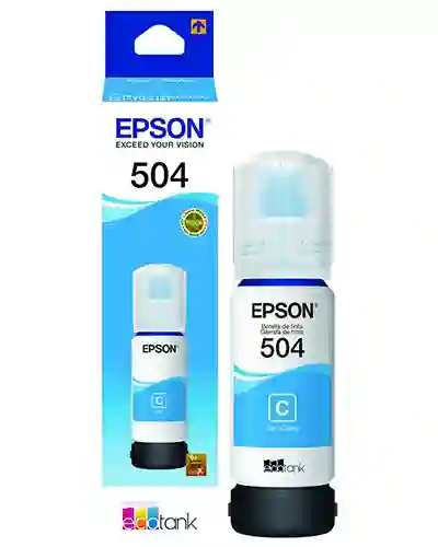 Tinta Epson T504 L4150/l4160/l6161 Cyan Azul Original