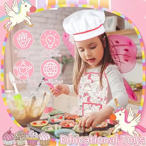 Set De Cocina Para Niños Delantal Gorro