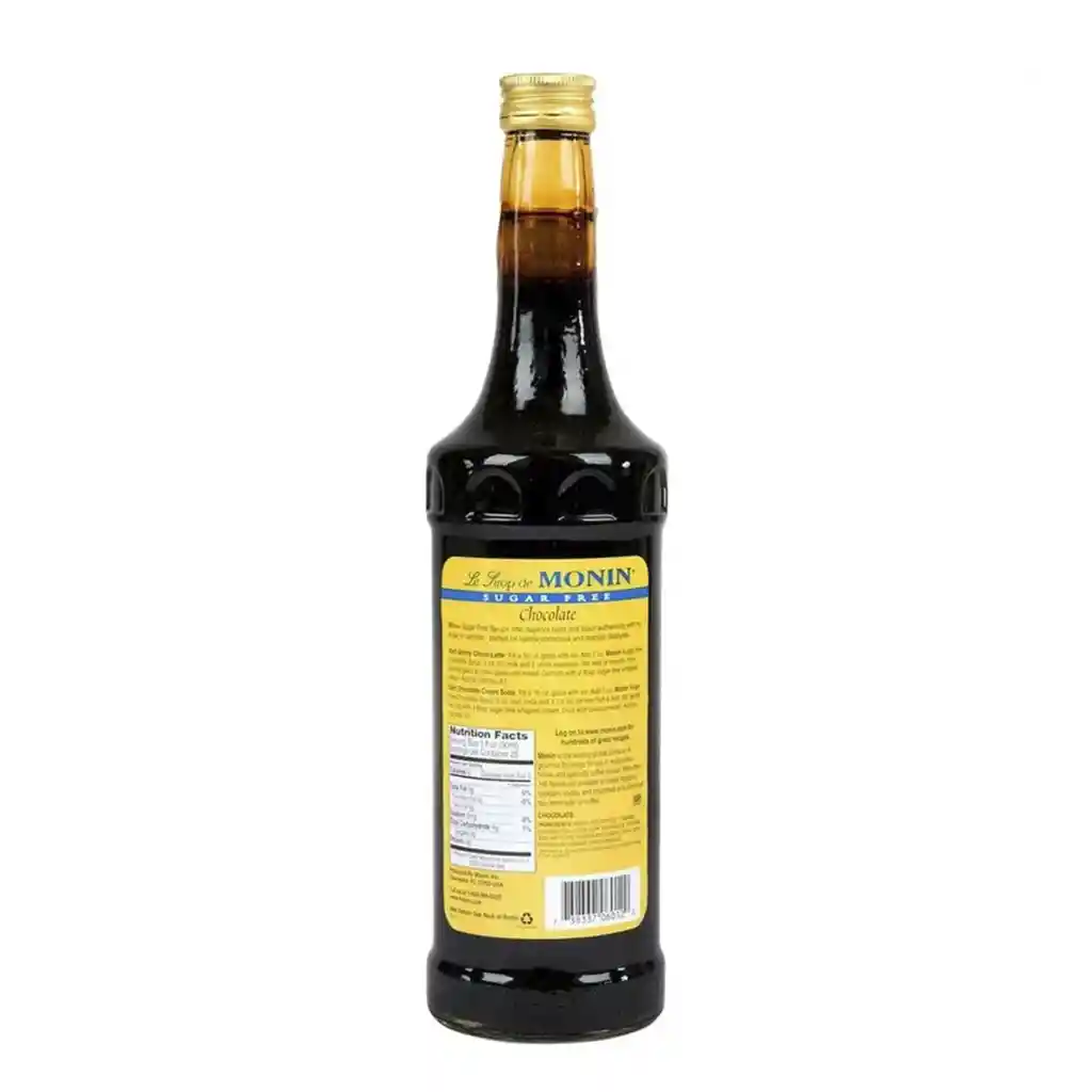 Monin Sirope De Chocolate Sugar Free 750 Ml (25.4 Fl Oz)