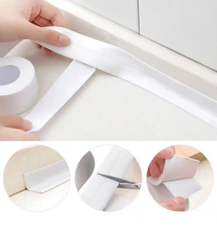 Cinta Selladora Humedad Sellante Baño Cocina Estufa Inodoro 2.2cm X 3.2 Metros