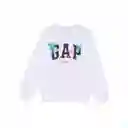 Buzo Gap Logo Sweatshirt Color Blanco Talla Xs