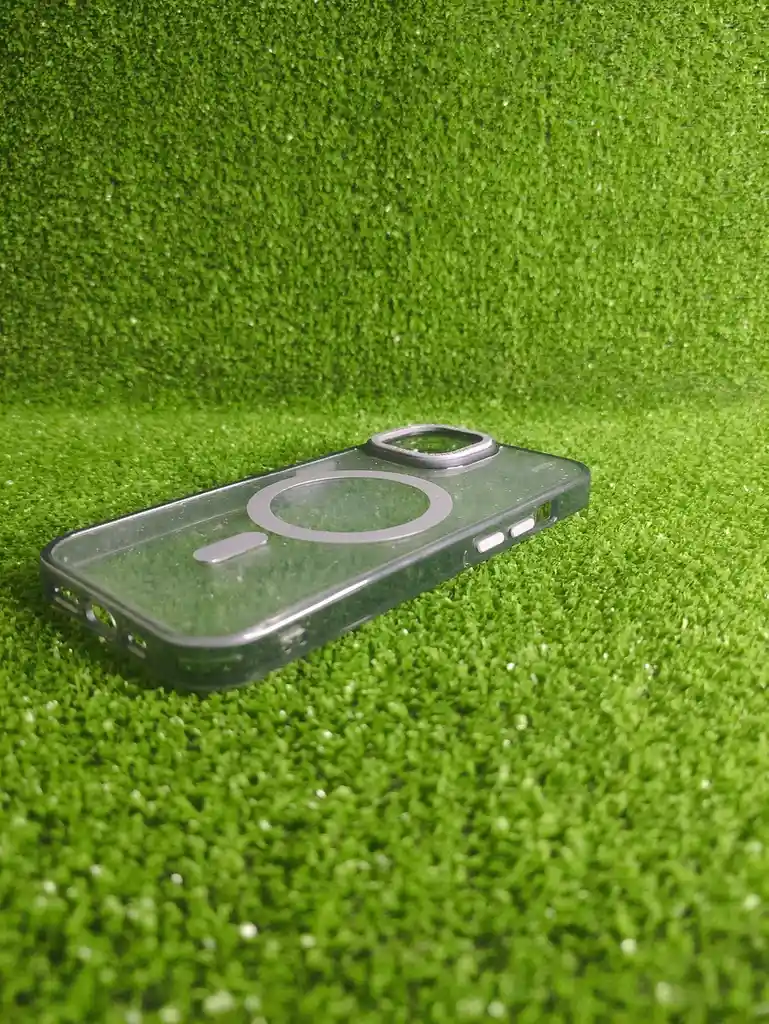 Iphone 15 | Case Rigido | Forro Fashion |carcasa Protectora | Full Proteccion | Space Borde Gris