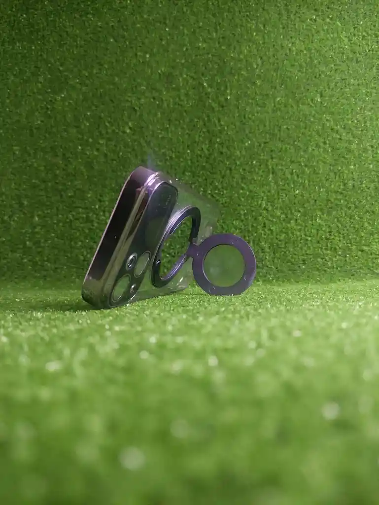 Iphone 15 | Case Rigido | Forro Lens |carcasa Protectora | Full Proteccion | Morado Pop Sockets