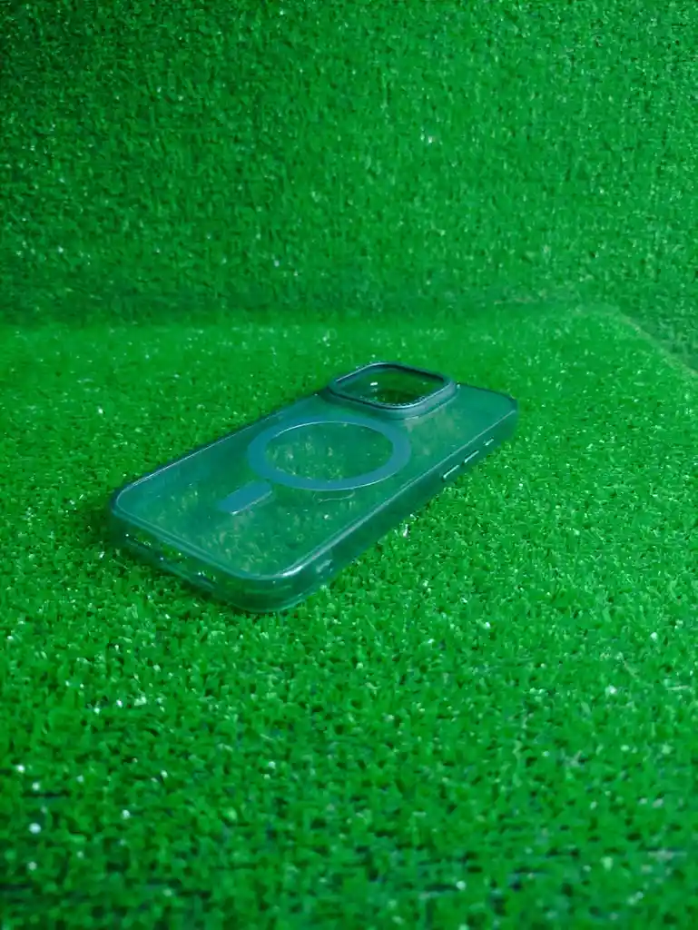 Iphone 15 Pro | Case Rigido | Forro Magsafe |carcasa Protectora | Full Proteccion | Space Borde Verde