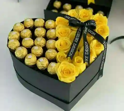 Rosas Ferrero En Corazon