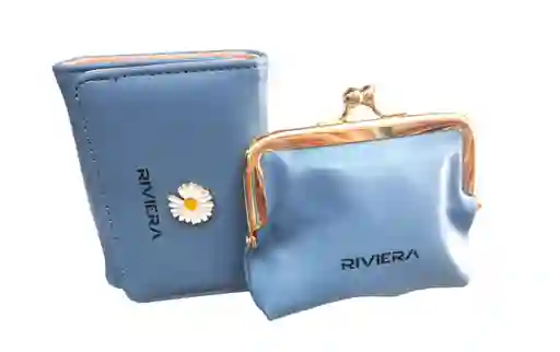 Billetera Para Dama Riviera Con Monedero Practico 100%