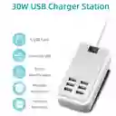 Estacion De Carga Puerto Usb 6 En 1 Multipuertos De 20w 3a