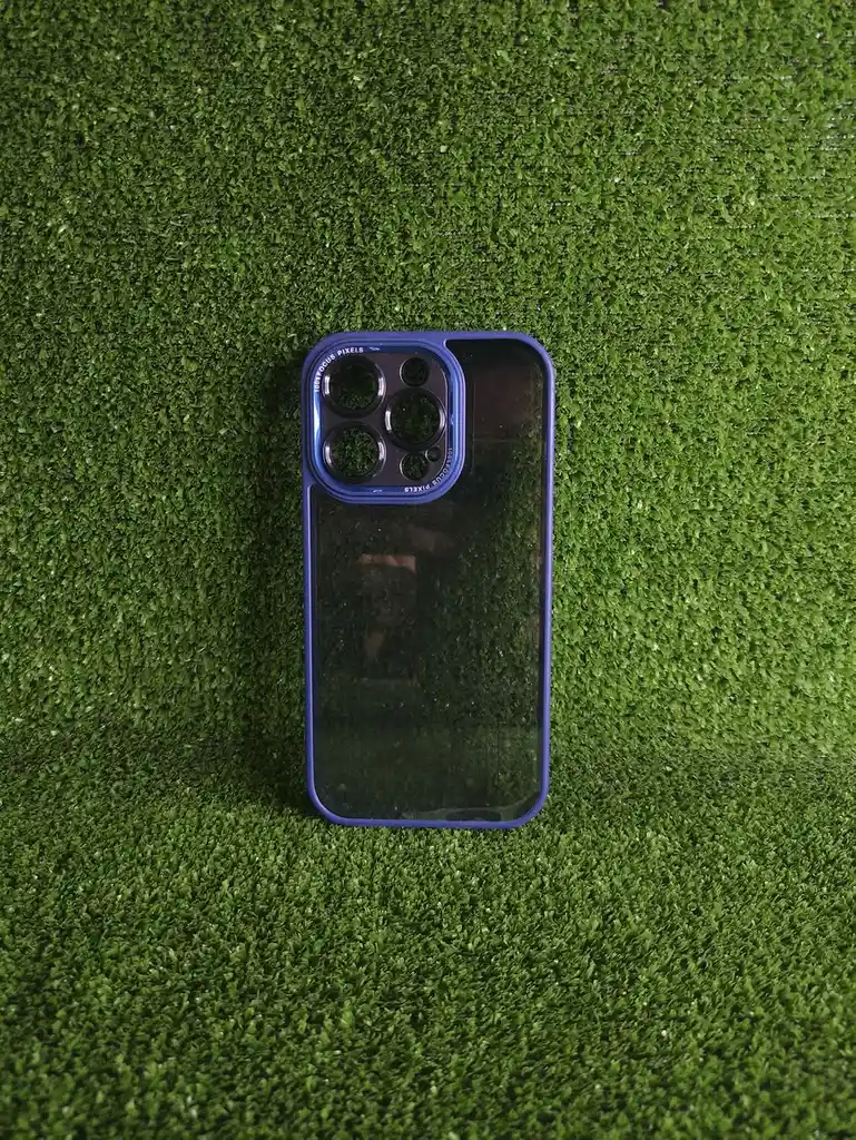 Iphone 14 Pro | Case Rigido | Forro Focus Pixel | Carcasa Protectora | Full Proteccion | Azul