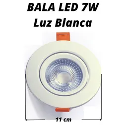 Bombillo Bala Led 7w Luz Blanca Redonda
