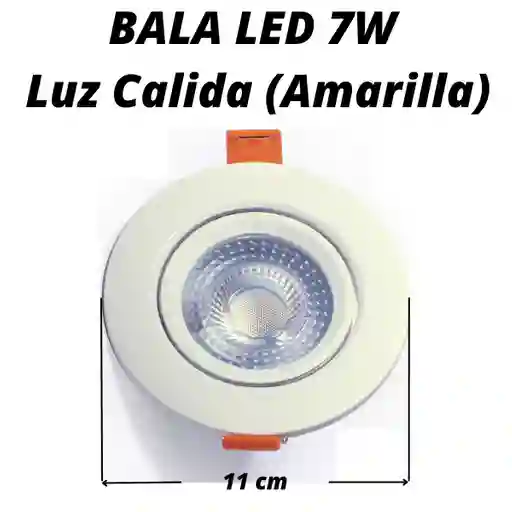 Bombillo Bala Led 7w Luz Calida Redonda