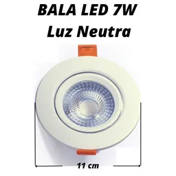 Bombillo Bala Led 7w Luz Neutra Redonda