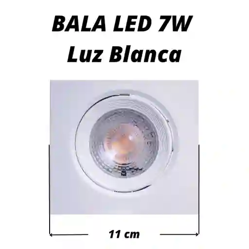 Bombillo Bala Led 7w Luz Blanca Cuadrada