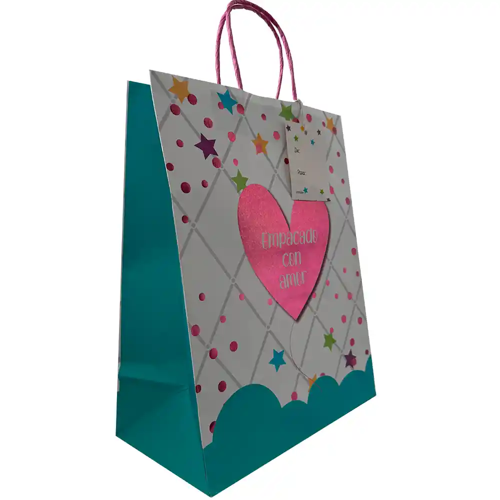 Bolsa De Regalo Kraft Premium Grande Para Mamá Vs