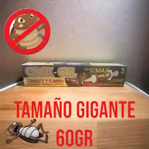 Chak- Gel Elimina Cucarachas Empaque Gigante 60g/ Una Gota Mata Mas De 500 Cucarachas