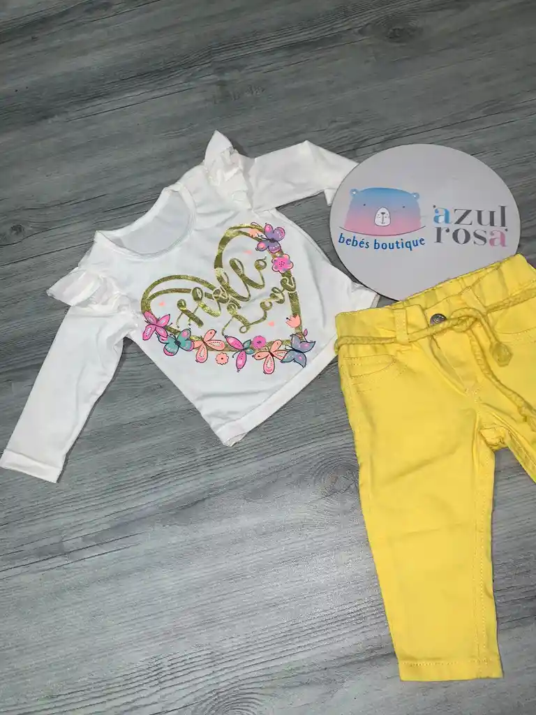 Conjunto Blusa Y Pantalón Talla 3 Meses