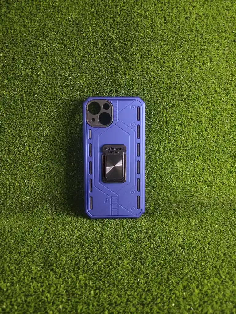 Iphone 13 | Case Rigido | Carcasa Protectora | Full Proteccion | Fashion Azul Pop Sockets