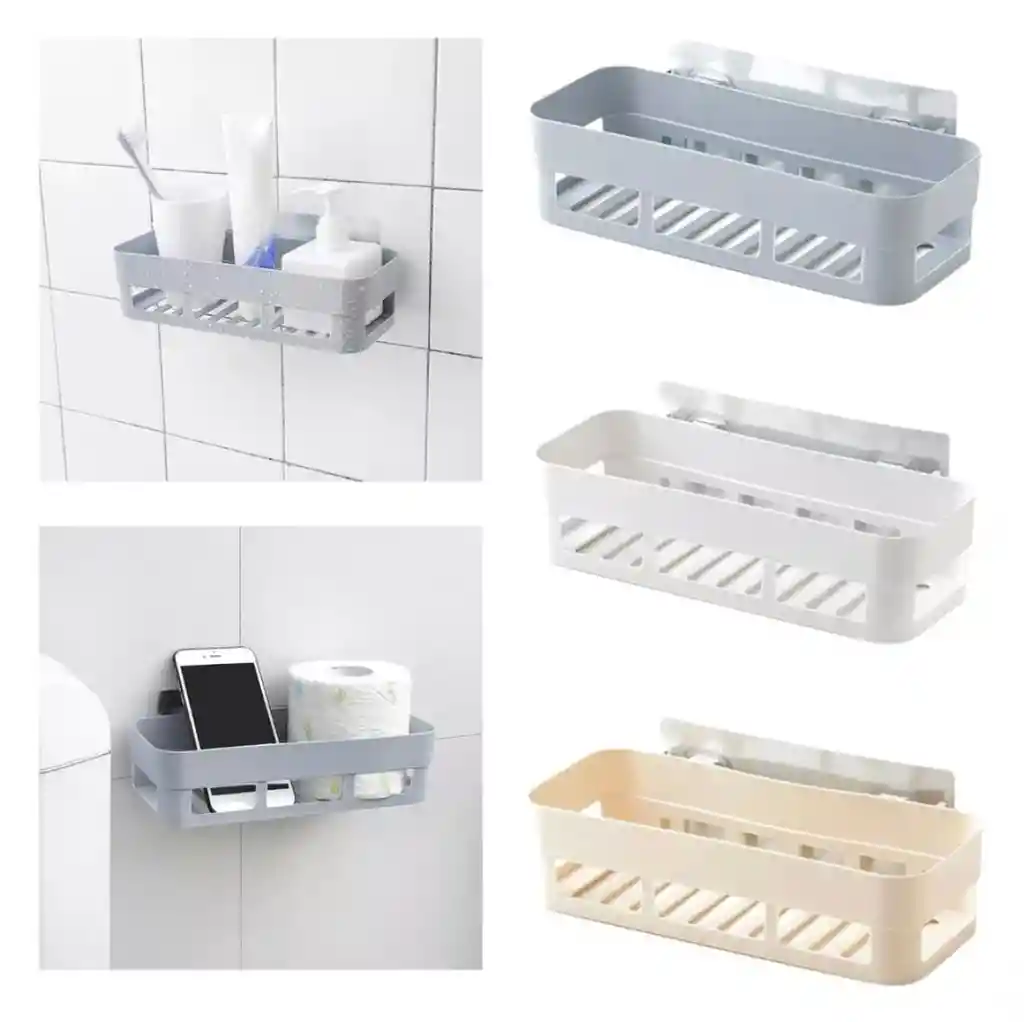 Adhesivo Con 2 Organizadores Para Puerta, Baño Y Cocina, Champú