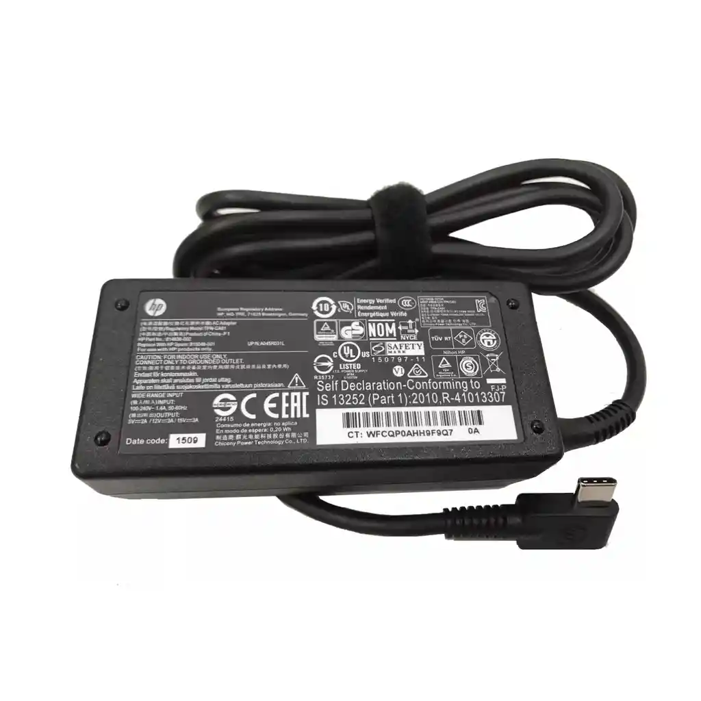 Cargador Para Portatil Hp Usb Tipo C 20v 3.25a 65w Original