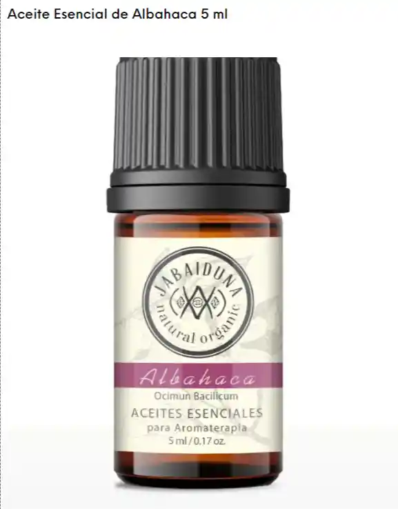 Aceite Esencial De Albahaca 5 Ml
