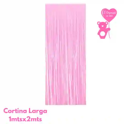 Cortina Larga Rosado Pastel Para Cumpleaños