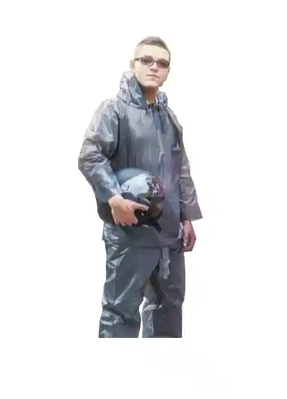 Impermeable Moto Bicicleta Plástico Talla Xl - Gris