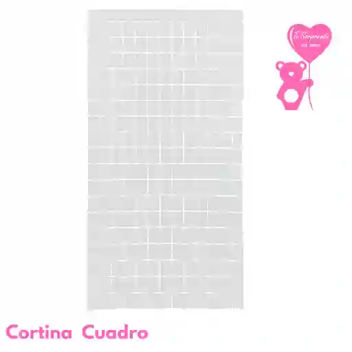 Cortina Cuadro Blanco Para Cumpleaños