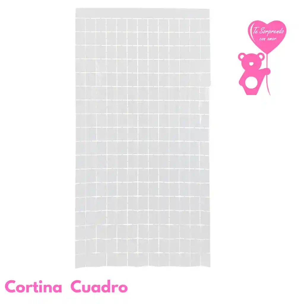Cortina Cuadro Blanco Para Cumpleaños