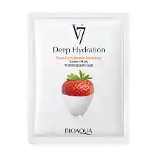 Mascarilla V7 Velo Con Extracto De Fresa Hidratacion Profunda Bioaqua Ref 454