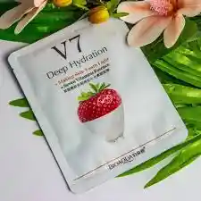Mascarilla V7 Velo Con Extracto De Fresa Hidratacion Profunda Bioaqua Ref 454